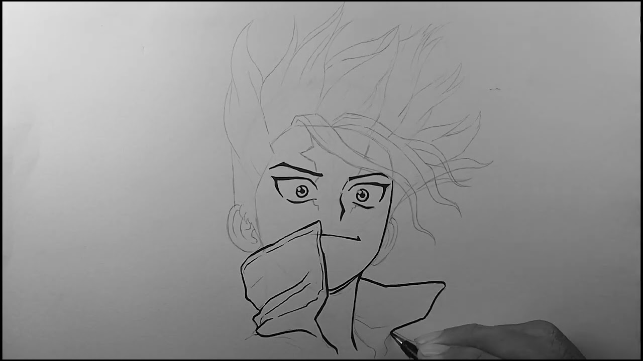 How to Draw Senku Ishigami Dr. Stone | Drawmin6art