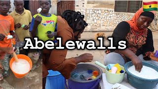 MAKING Ghanaian COCONUT ICE CREAM || ABELE WALLS || STEP BY STEP||Sunyani West Africa+Business ideas