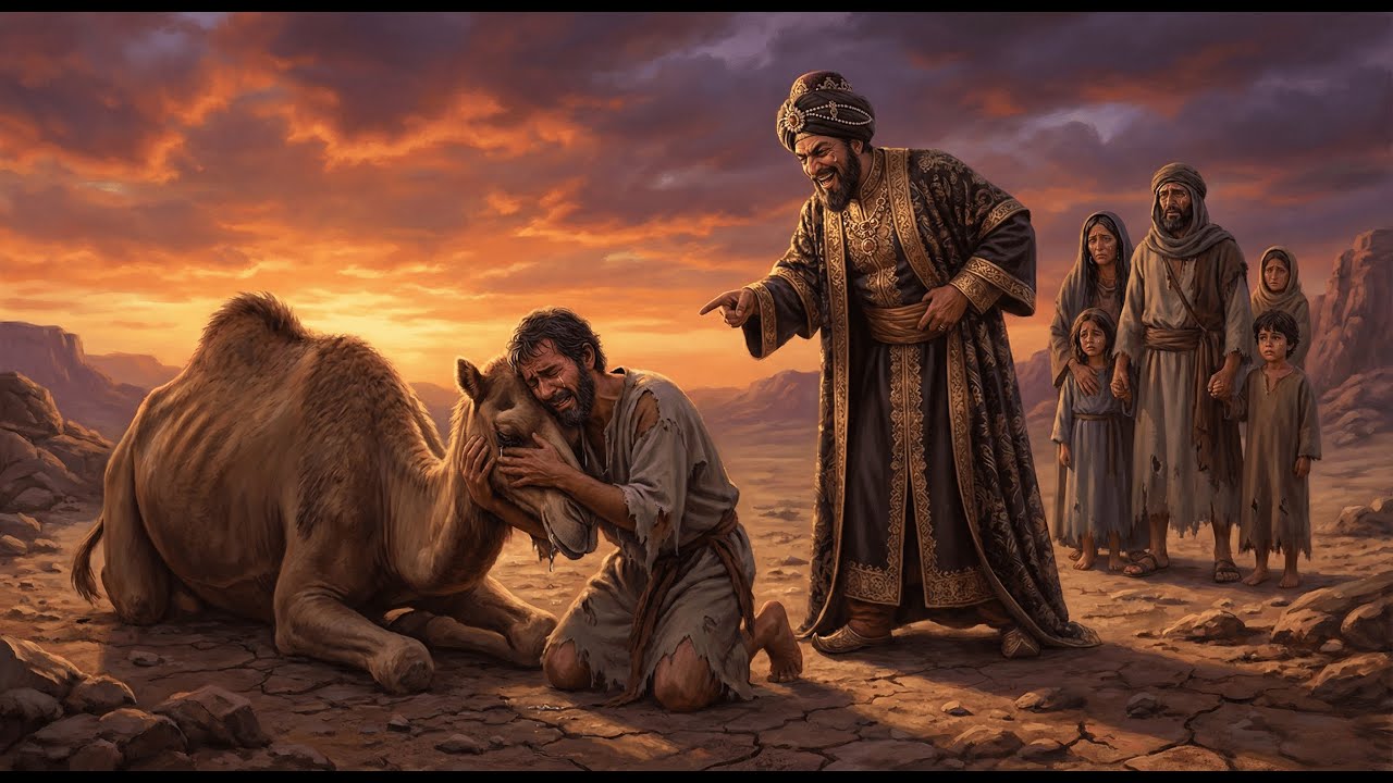 ملك أعطى فقير جمل عديم الفائدة ليسخر منه، لكنه ندم على ذلك ندمًا مريرًا..