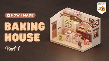 How I Made an Isometric Baking House in Blender | 3D Modeling Timelapse | Part 1