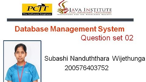 Database management System Question Set 02