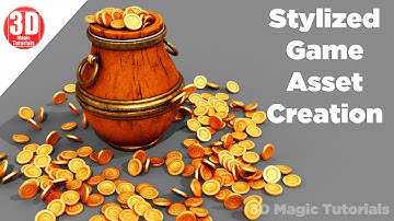 Blender tutorial - Stylized Game Asset Creation|Sculpting + Texturing