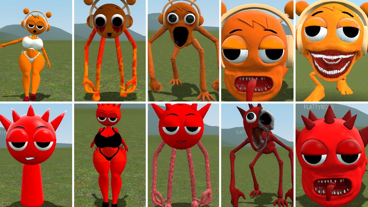 NEW EVOLUTION OF ALL SPRUNKI OREN FAMILY VS EVOLUTION OF ALL ZOOCHOSIS RADDY TAPES ? in Garrysmod!