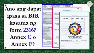 How to Submit BIR FORM 2316 and Attachment Annex C & Annex F? Ano ang dapat gamitin - USB or DVD-R?