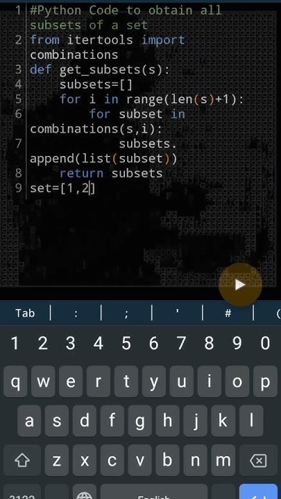Python Program to obtain all subsets of a set | Master Python #shorts # ...