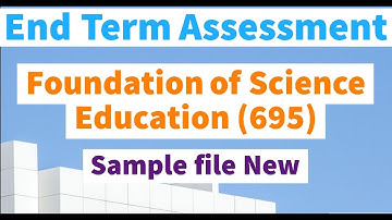 Sample file Foundation of Science Education (695) | AIOU INFO