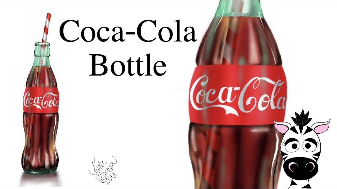 Coca Cola Bottle Digital Drawing Tutorial | iPad - YouTube