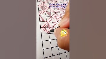 Easy Zentangle Pattern || Grid Pattern Art #art #zentangle #shorts