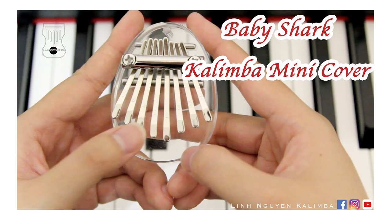 Kalimba Mini Cover Kalimba 8 keys Easy To Play Baby Shark Linh