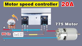 Make simple DC motor speed controller circuit diy, DIY dc speed controller