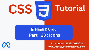 Learn CSS with Icon Fonts Tutorial in Hindi / Urdu | Part-23