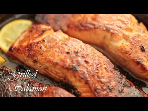 سلمون مشوي بالفرن رهيب بتتبيله رائعه
