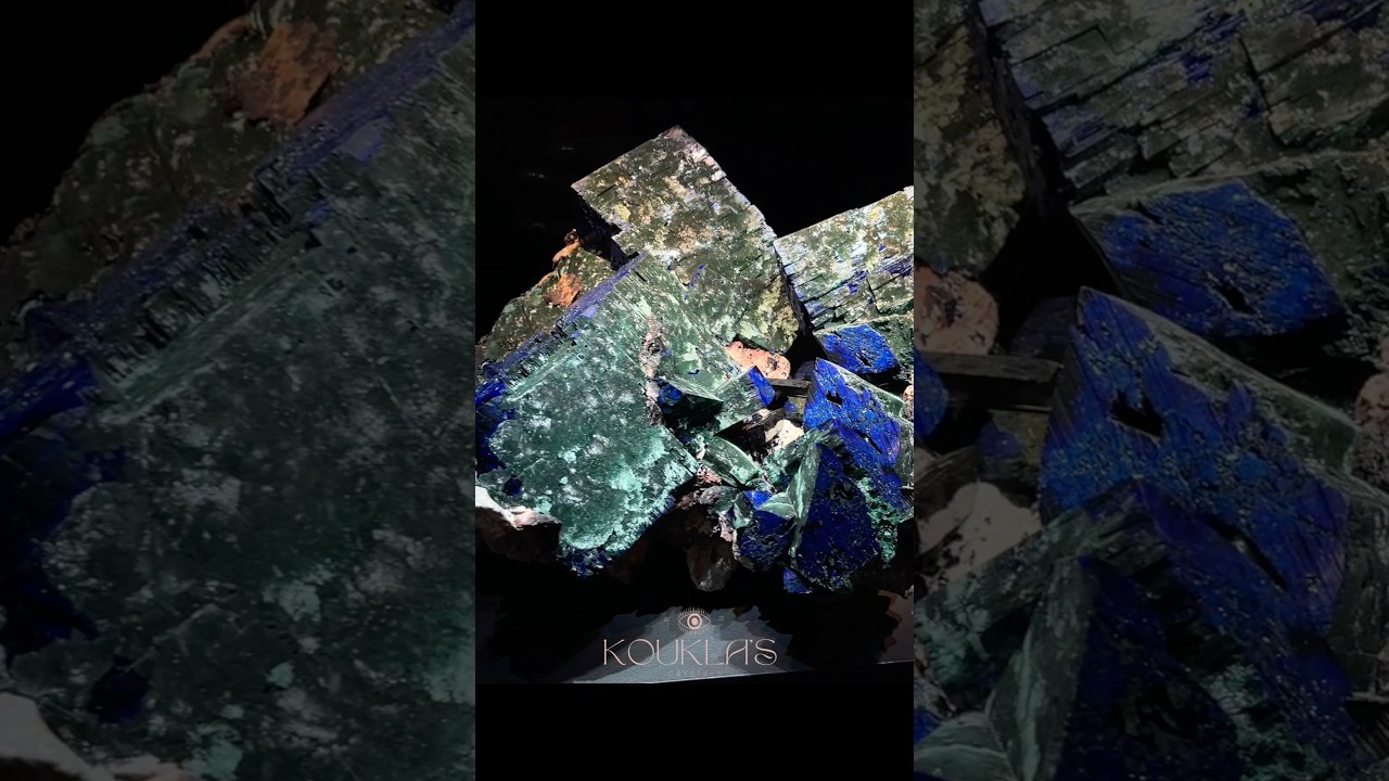 HOUSTON MUSUEM OF NATURAL SCIENCE : AZURITE & MALACHITE // TSUMEB, NAMIBIA