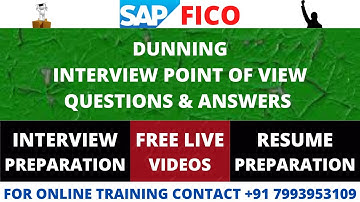 DUNNING RUN, DUNNING INTERVIEW QUESTIONS AND ANSWERS, SAP FICO TRAINING IN ENGLISH AND TELUGU