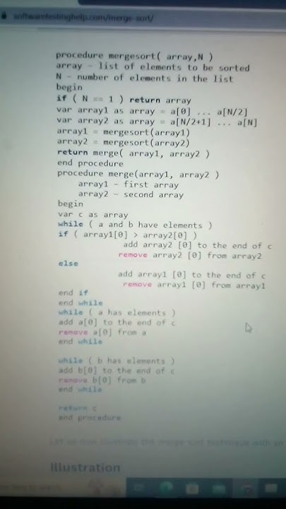 pseudo code for merge sort #datastructures #coding #data - YouTube