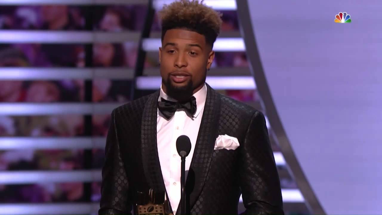 Odell Beckham wins 2014 Offensive Rookie of the Year award - YouTube