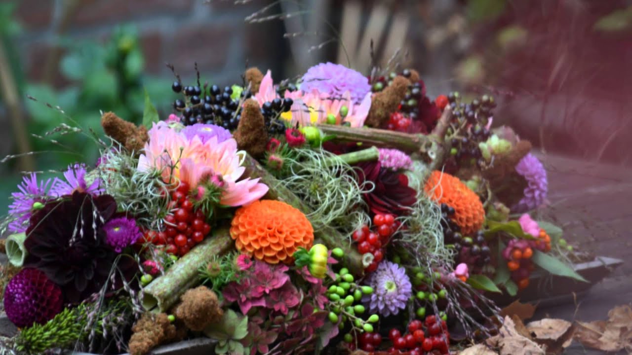 Herfstworkshop bloemschikken 2014 d mension bloemen decoraties en ... Youtube bloemschikken herfst