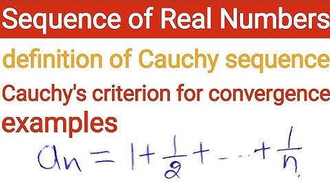 11.Definition of Cauchy sequence and Cauchy criteria for convergence | Real sequence | Real Analysis