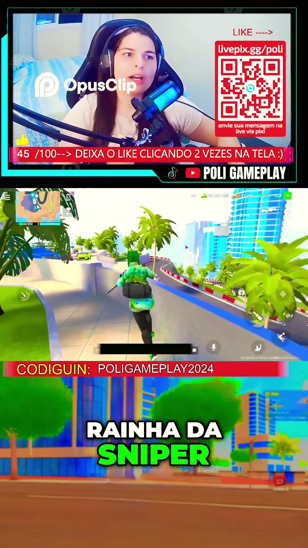 Poli Gameplay a rainha da sniper ? jg: flex city vice online #shorts #shortsviral #flexcity