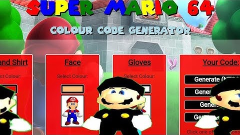 Super Mario 64 colour code generator