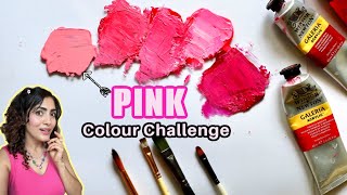 Painting using only PINK ! Barbie themed challenge