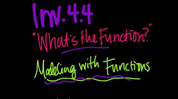 SIWS - Inv. 4.4 - Modeling with Functions