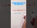 Trik Cepat Persamaan Aljabar Dasar