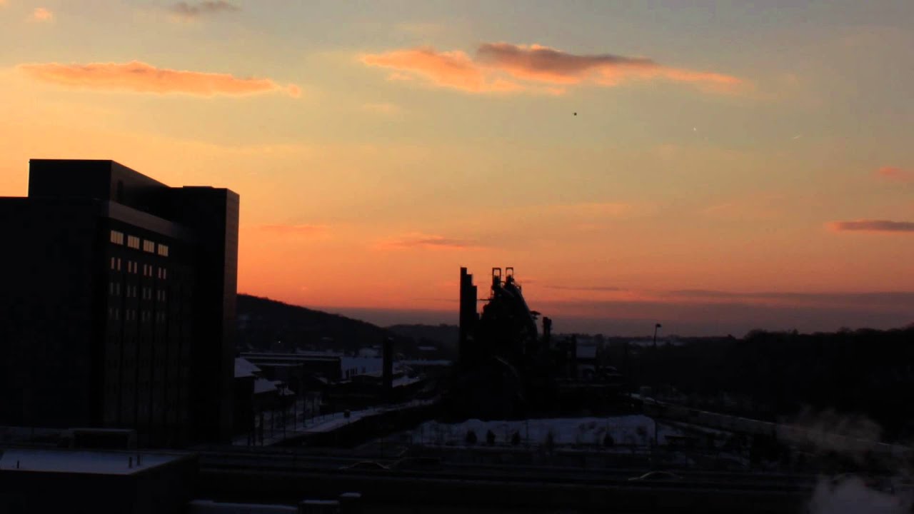 Bethlehem, PA Timelapse at Sunset. - YouTube