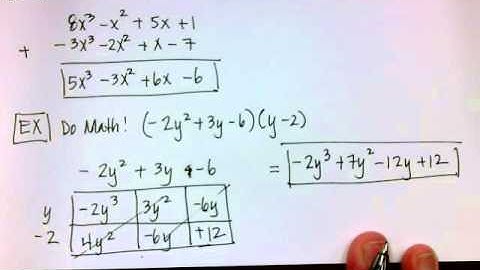 Alg II 5.3 Add, Subtract, Multiply Polynomials