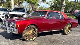 Candy Red Aercoupe Chevy Box on Gold 26" Wire Wheels by Coast 2 Coast Customs