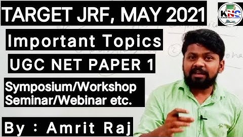 #TargetJRFMay2021, Important topics of UGC NET PAPER ONE By Amrit Raj #Seminar #Conference #workshop