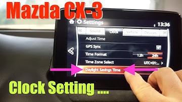 Mazda CX-3  --  how setting clock - summer to winter time