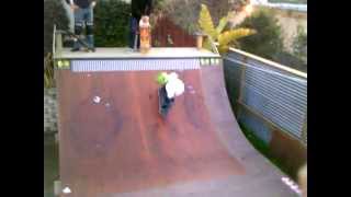 Backyard half pipe