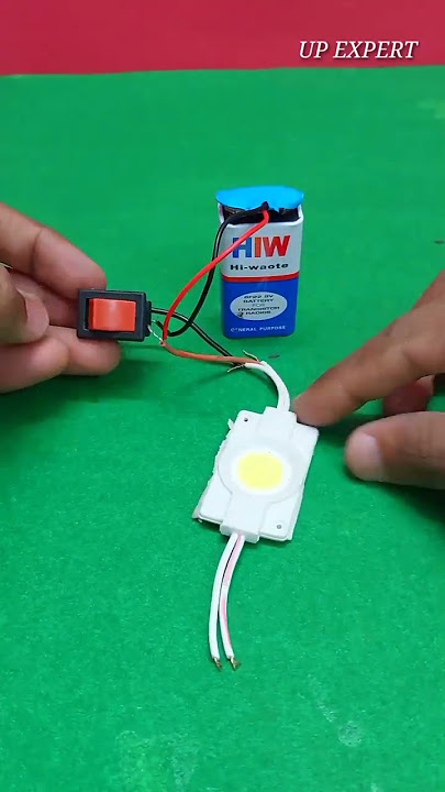 How to make emergency light with 9v Battery experiment #shorts #trending #experiment