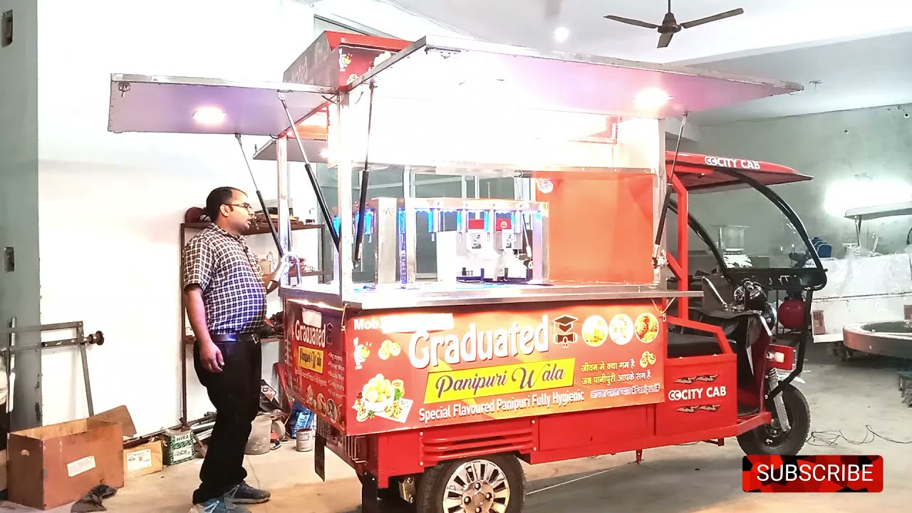 ERICKSHAW MODEL FOOD CARTFOOD VANFOOD CART WITH AUTOMATIC MACHINE
