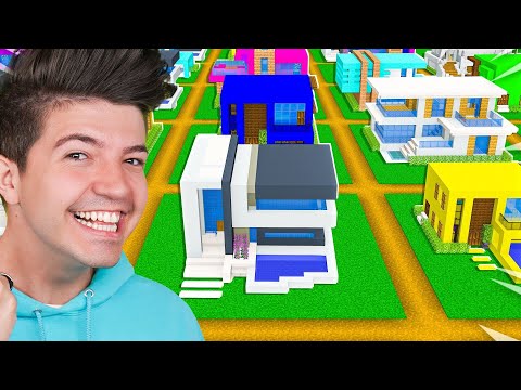 I Made 100 Players Build Millionaire Minecraft Houses!