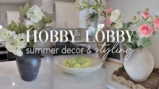 HOBBY LOBBY SUMMER DECOR AND STYLING WITH ME || HOME DECORATING IDEAS INSPIRATION screenshot 5