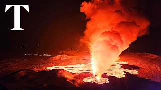 LIVE: Volcano erupts in Iceland image