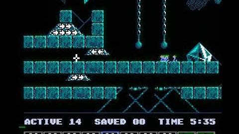 Lemmings (NES) mayhem level 22 solution
