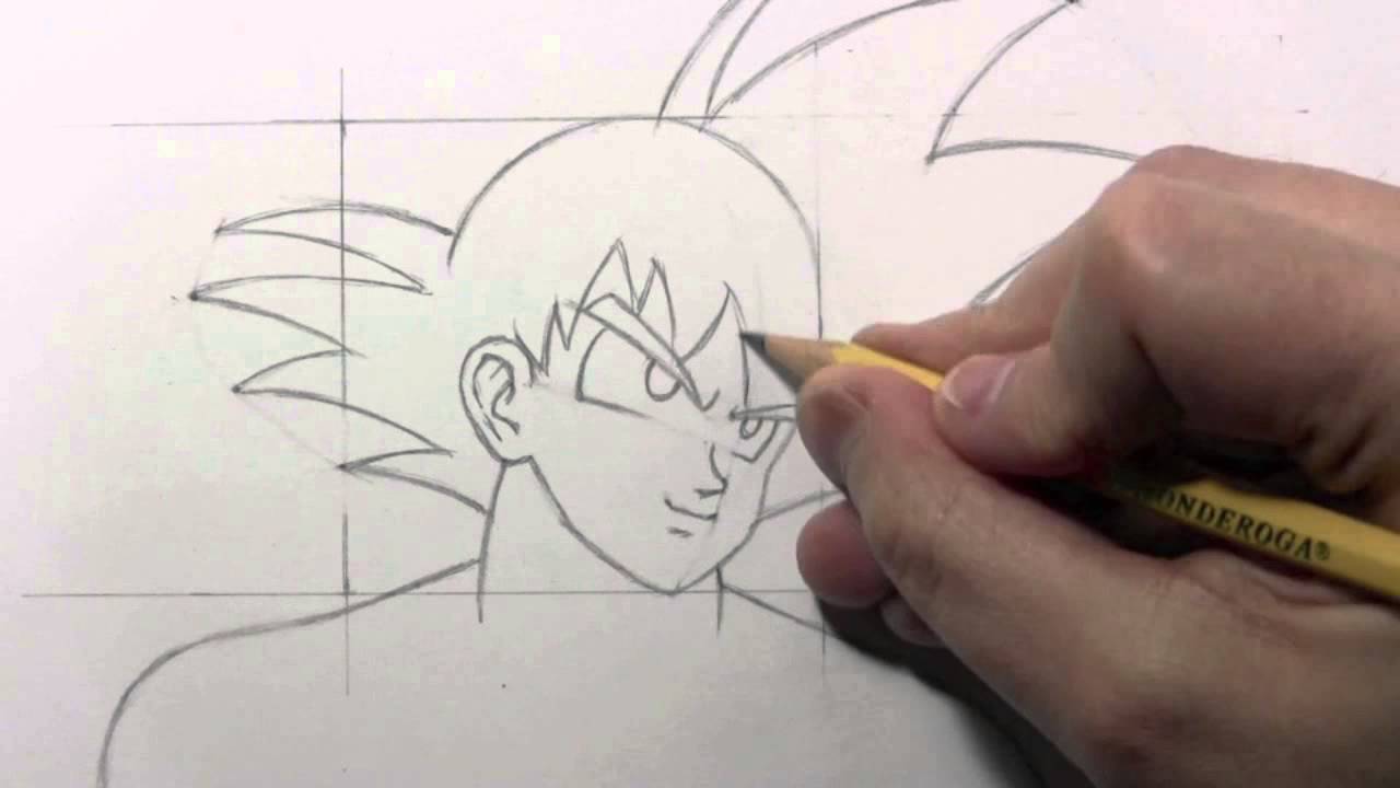 Son Goku from Dragonball Z Anime, Speed Drawing, Time Lapse
