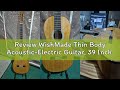 Review WishMade Thin Body Acoustic-Electric Guitar, 39 Inch Classical Nylon String Guitar for Beginn