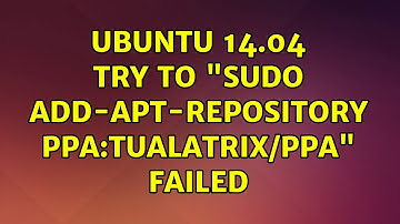 Ubuntu: Ubuntu 14.04 Try to "sudo add-apt-repository ppa:tualatrix/ppa" failed