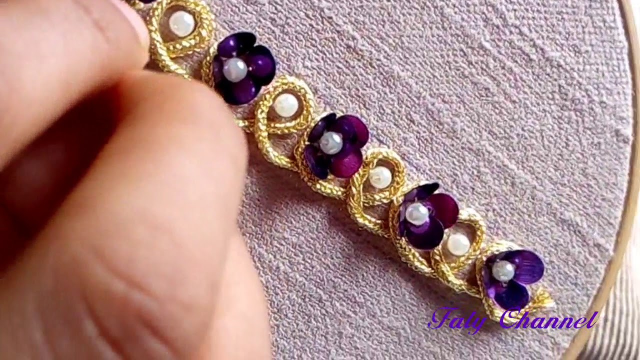 شكل سهل جدا وبسيط كيجي رائع دخلي تعلمي #embroidery perlage hande made #fatychannel