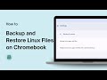 How to Backup and Restore Linux Files on Chromebook