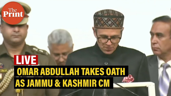 LIVE: Omar Abdullah takes oath as Chief Minister of Jammu and Kashmir