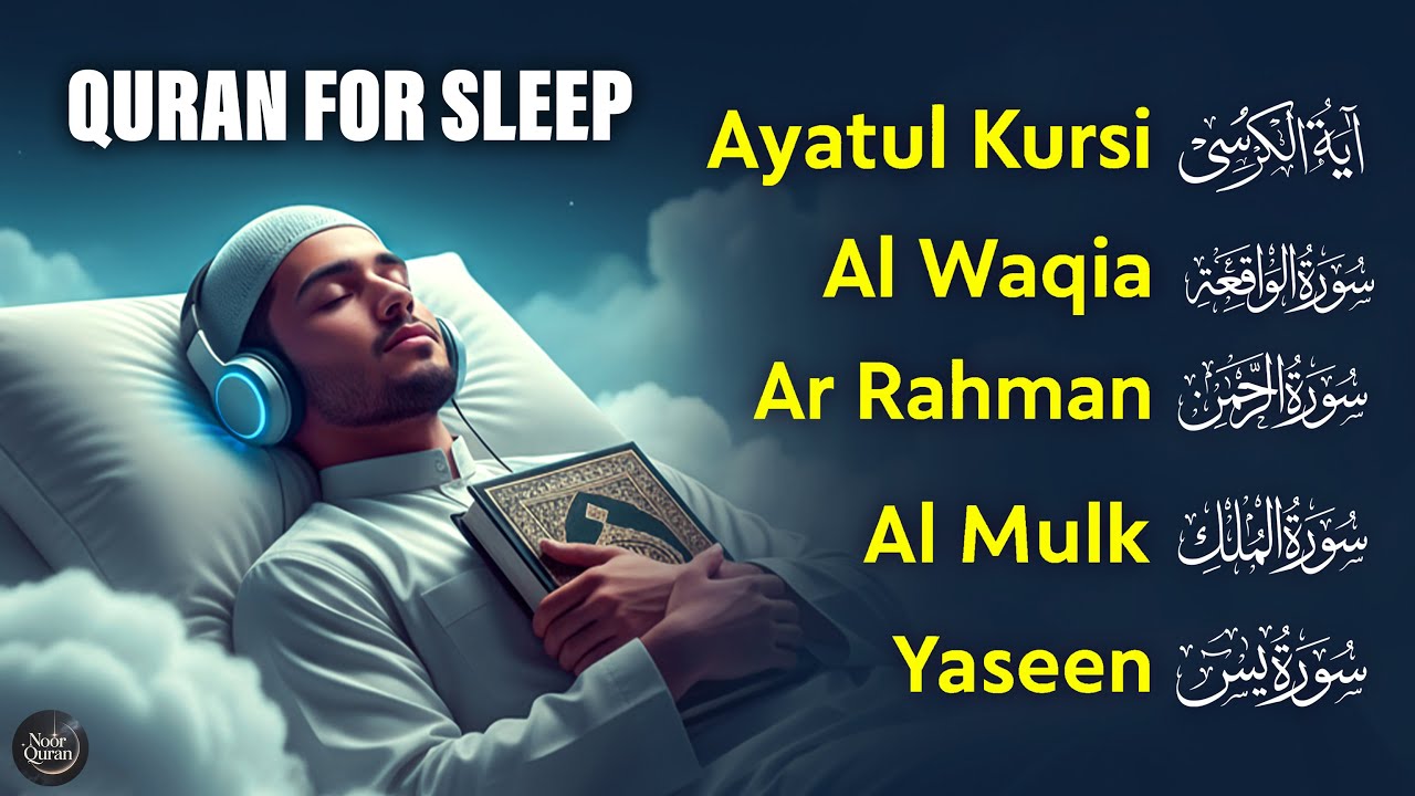 Peaceful Quran Recitation for Sleep | Ayatul Kursi, Surah Rahman, Yassen, Waqiah, Mulk by Alaa Aqel