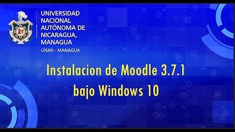 Instalacion Moodle Win10 XAMPP FINAL