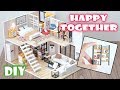 DIY Miniature Dollhouse Kit || Happy Together ( with full furniture and light )