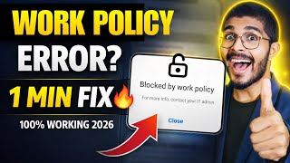 Blocked By Work Policy Problem Fix 🔥 | IT Admin Remove Android 2026