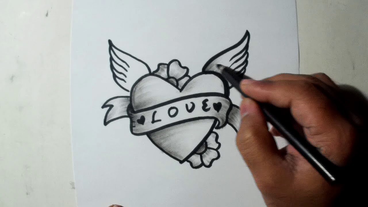 How To Draw A Heart Easy Sketch Draw Shade